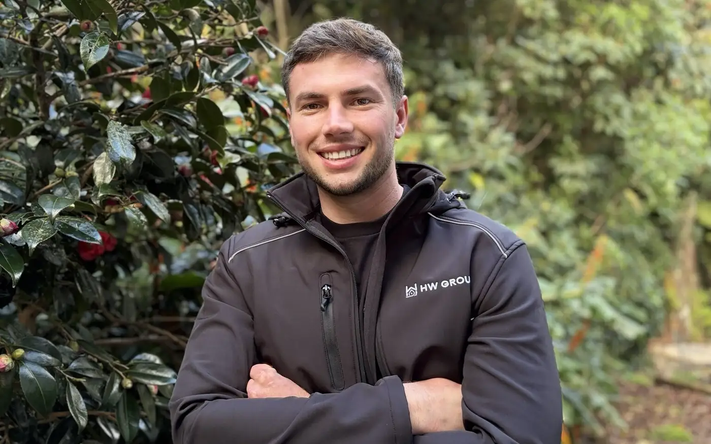Griffin Hoskin of HW Group, Licensed Plumber and Drainlayer, in the HW Group jacket